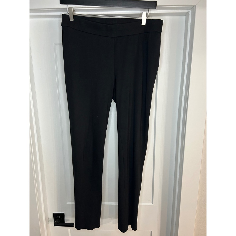 Christopher & Banks Signature Slimming Black Pull On Pants Size 12 Office Wear